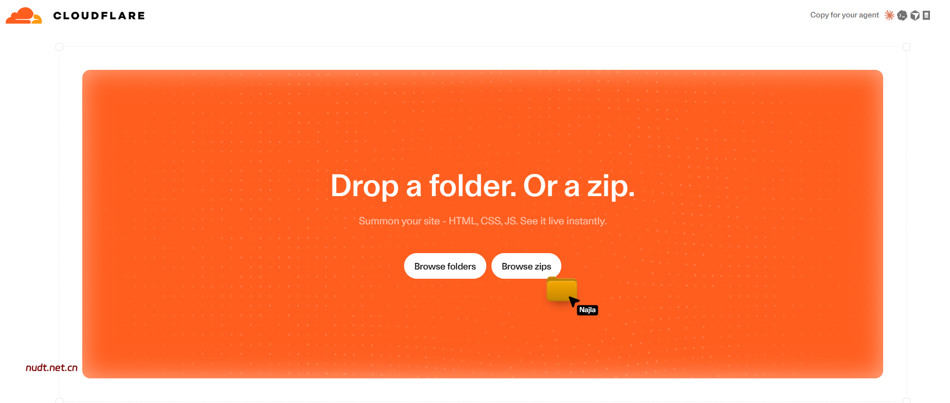 Cloudflare Drop直接发布静态网页
